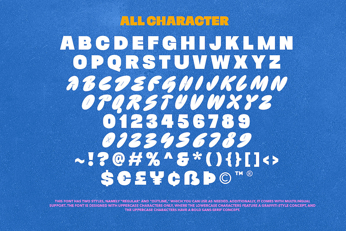 时尚潮流嘻哈街头艺术海报封面标题气泡装饰英文字体