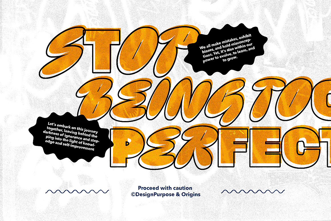 时尚潮流嘻哈街头艺术海报封面标题气泡装饰英文字体