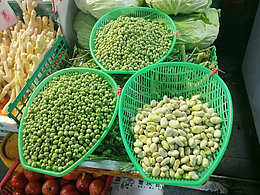 重庆南岸区五小区西计农贸市场的蔬菜陈列之旅