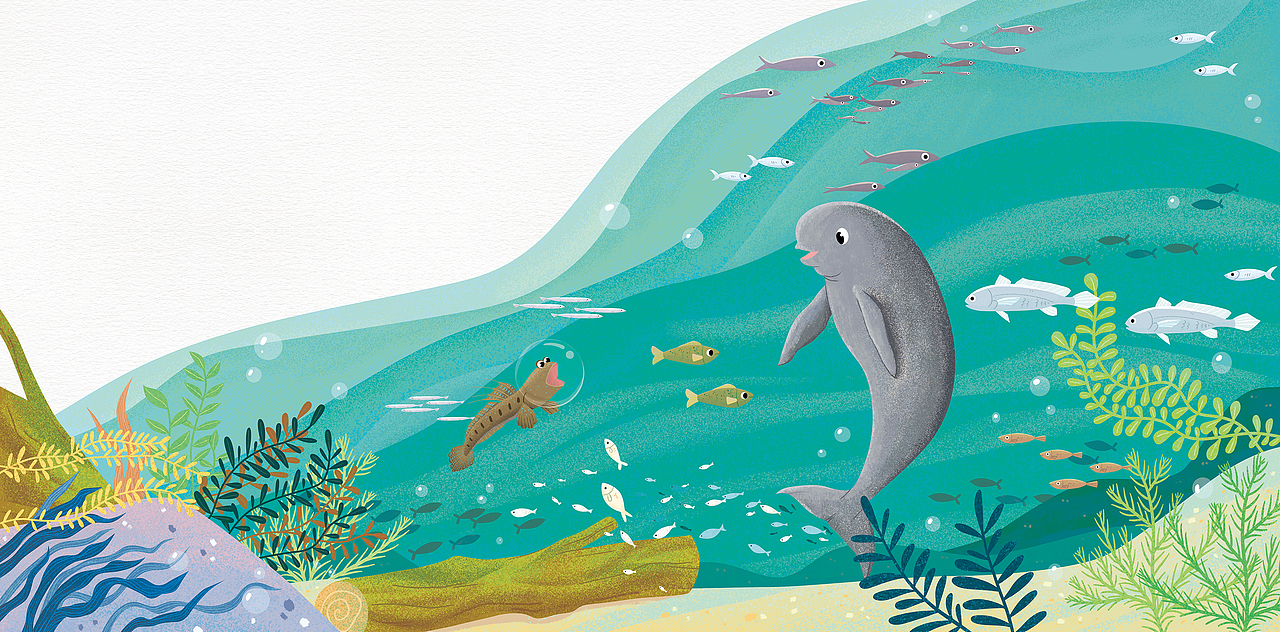 可愛(ài)的海洋科普繪本二（圖ZMzg0NjE0MDI4） - 兒童插畫 - 站酷設(shè)計(jì)師AYTUAN原創(chuàng)素材 - 站酷ZCOOL