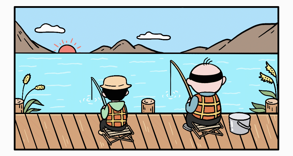 还在连载的Q版条漫···钓鱼篇（图ZMzg0NjE0MzA4） - 短篇/格漫 - 站酷设计师又又大魔王原创素材 - 站酷ZCOOL