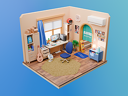Blender卡通小房间场景建模