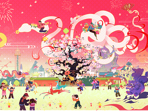 2025 巳巳如意 | 新年插画