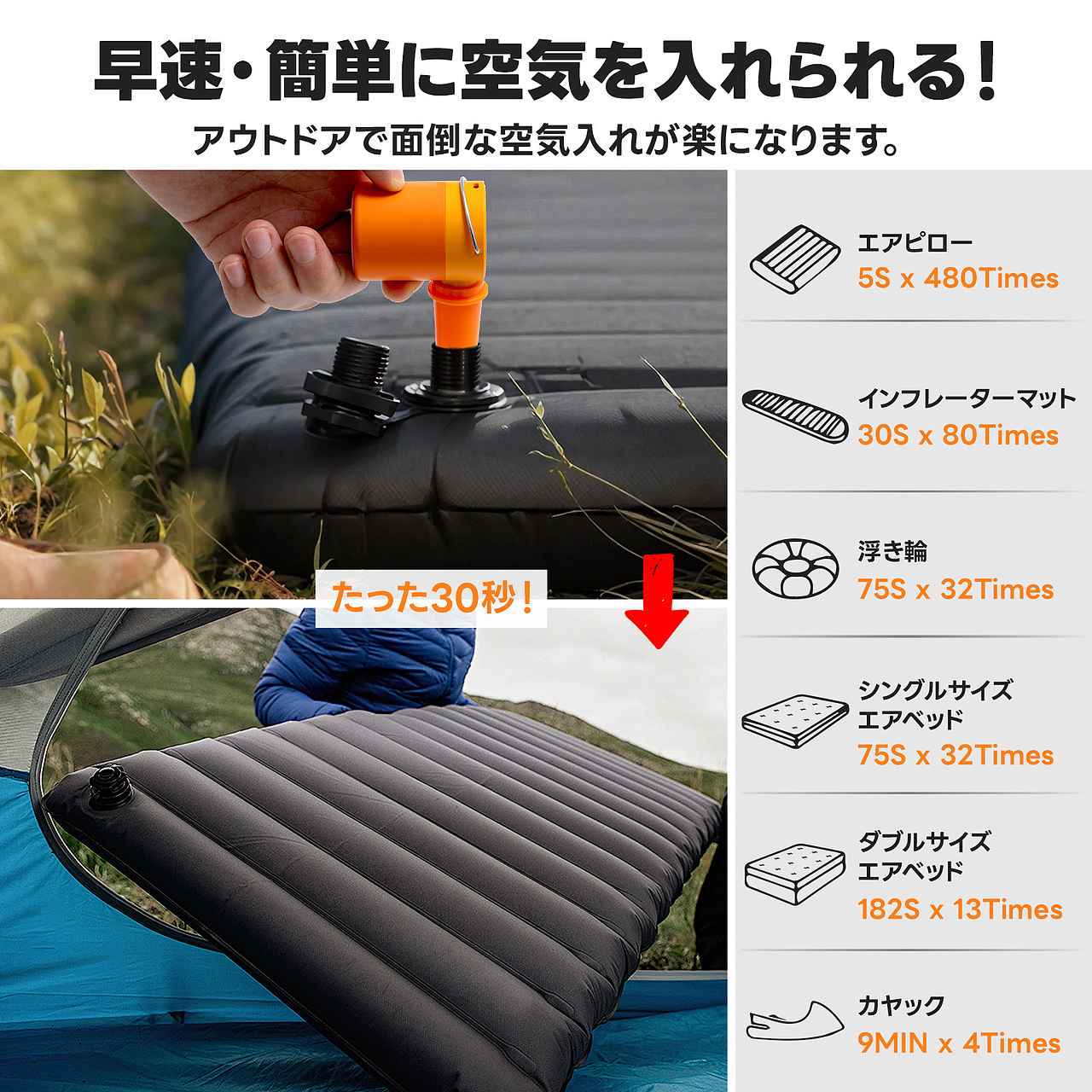 户外露营产品|便携充气泵露营灯拍摄美工案例