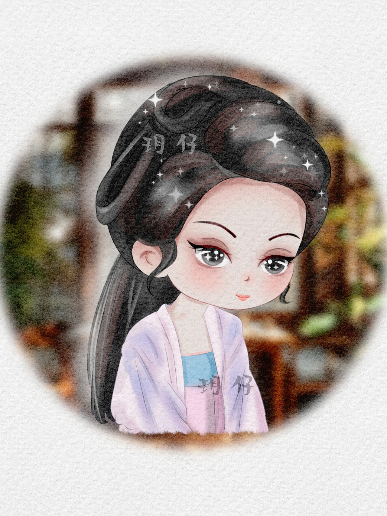 何惟芳Q版水彩头像（图ZMzg0NjM4Nzg0） - 绘画 - 站酷设计师画画的玥仔原创素材 - 站酷ZCOOL