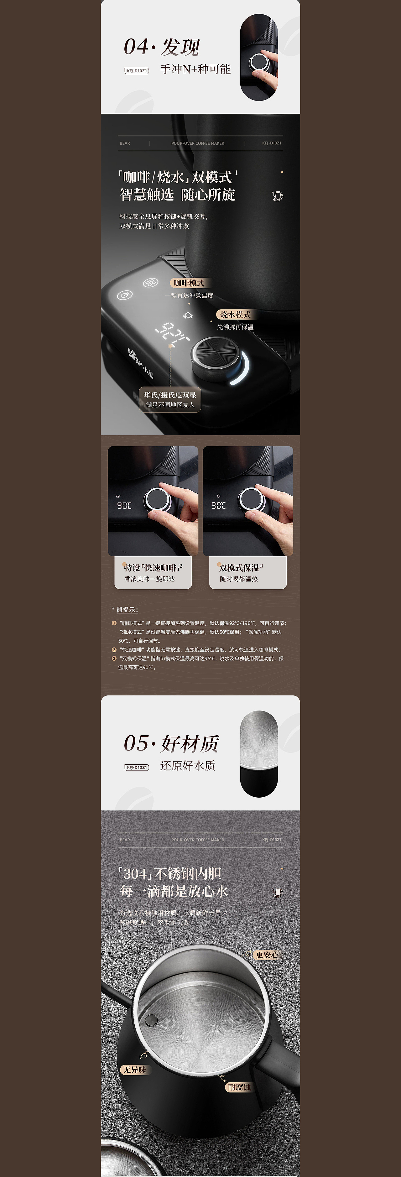 【详情页集合】咖啡机/咖啡壶（图ZMzg0NjQ3Mzcy） - 品牌 - 站酷设计师MondayHuang原创素材 - 站酷ZCOOL