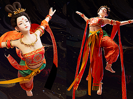 敦煌飞天舞女模型制作