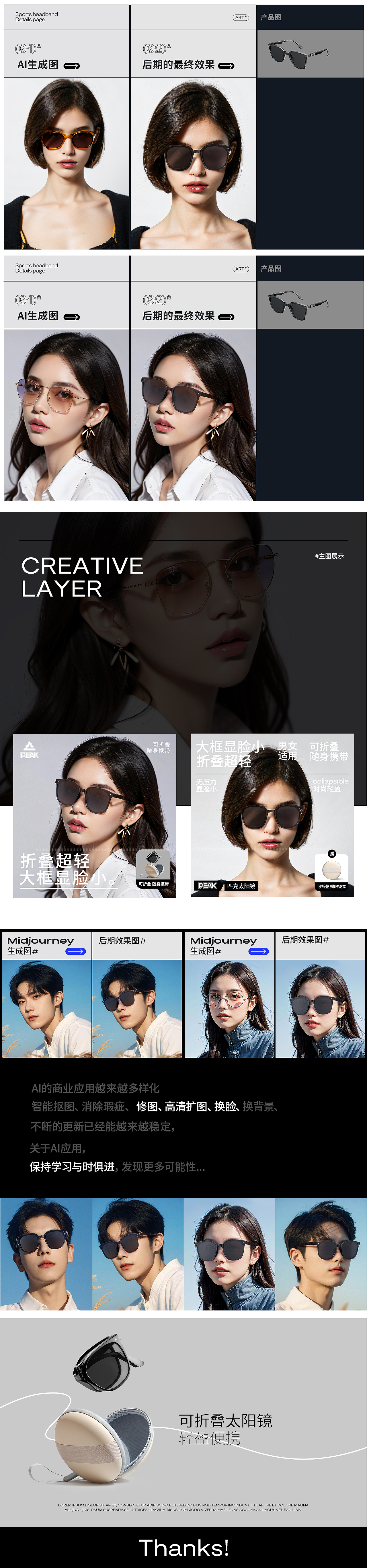 匹克骑行产品详情页X AI模特