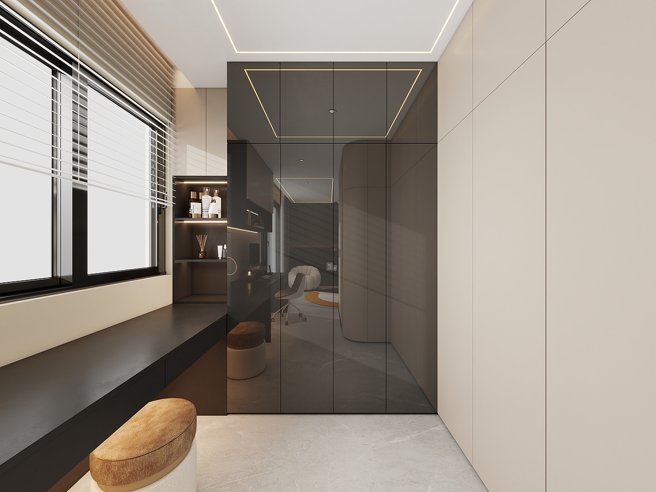 四川岳池御龙湾(214平方意式极简六居室)