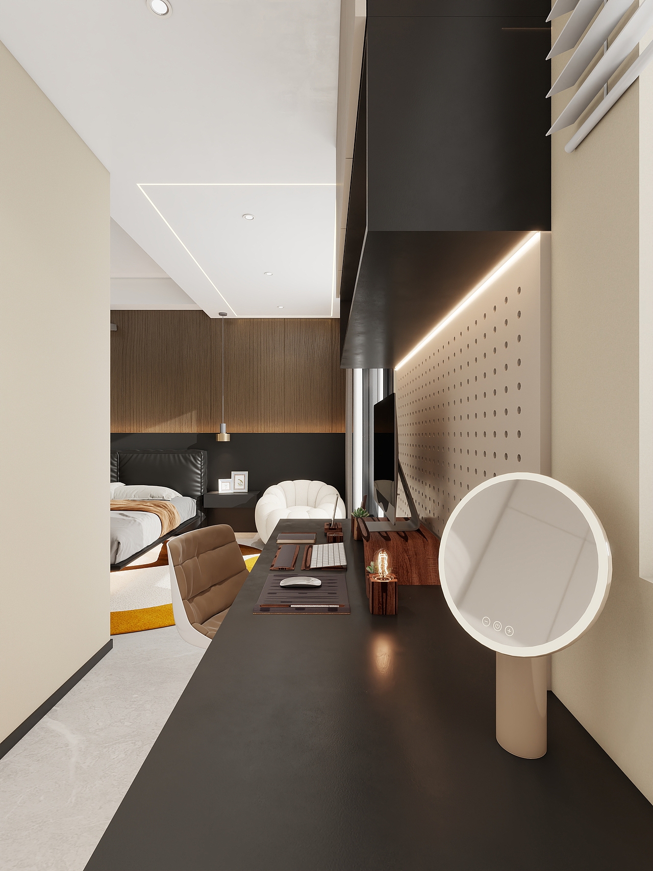 四川岳池御龙湾(214平方意式极简六居室)