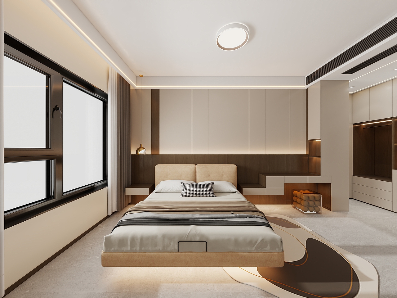 四川岳池御龙湾(214平方意式极简六居室)