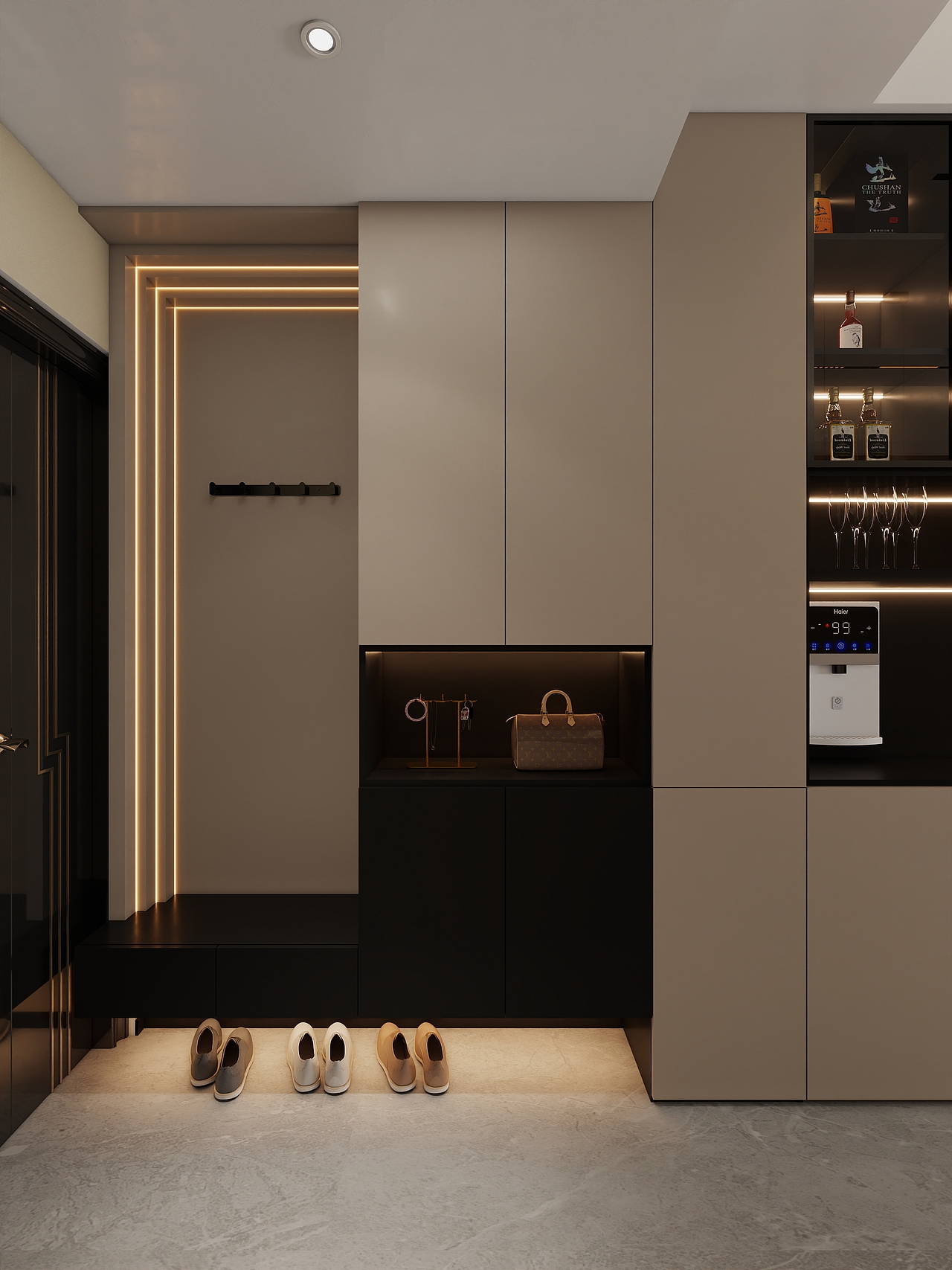 四川岳池御龙湾(214平方意式极简六居室)