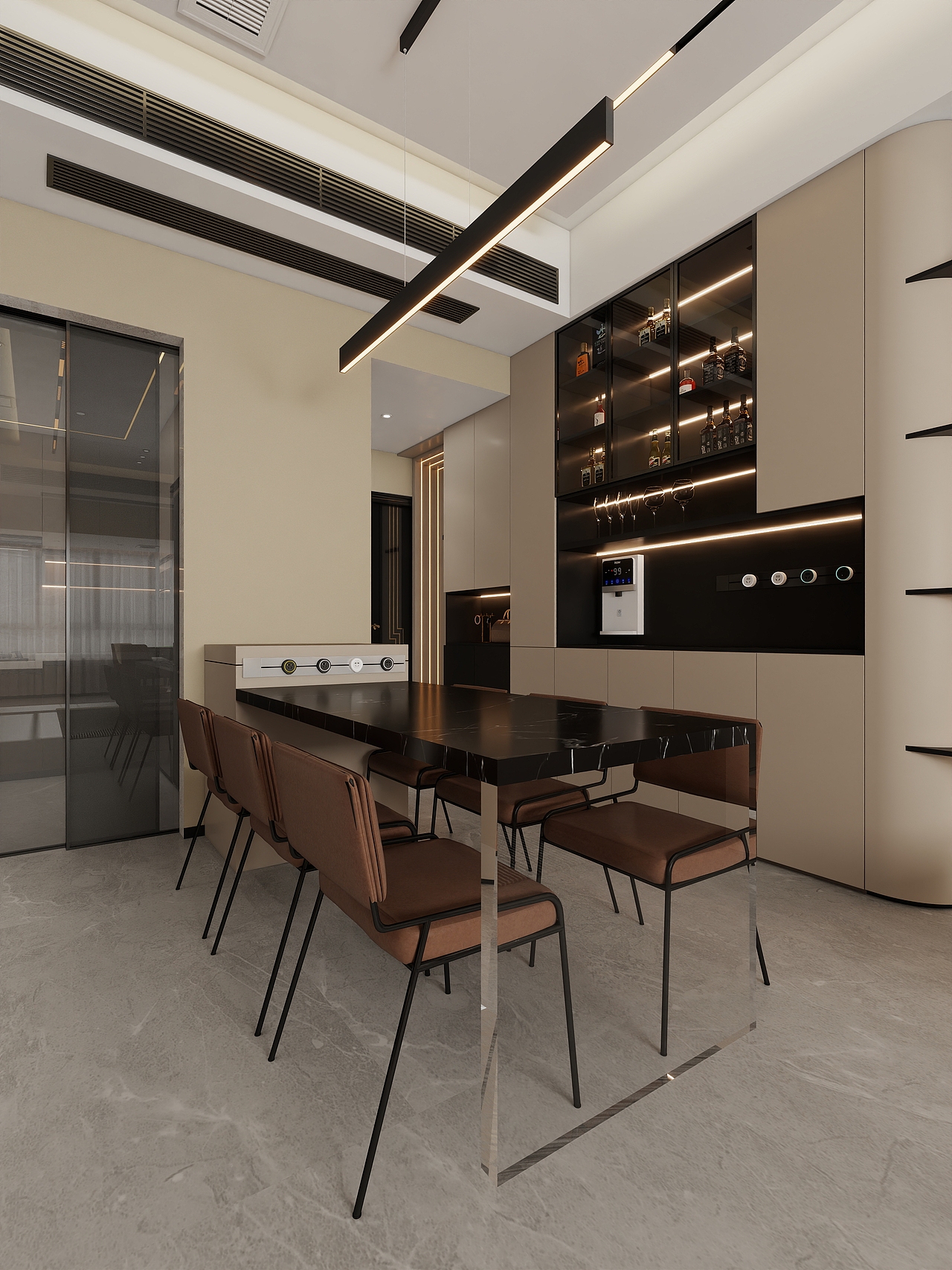 四川岳池御龙湾(214平方意式极简六居室)