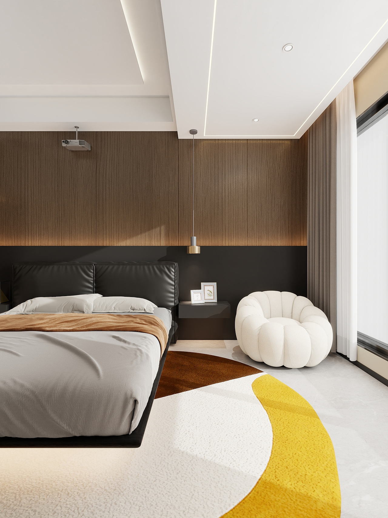 四川岳池御龙湾(214平方意式极简六居室)