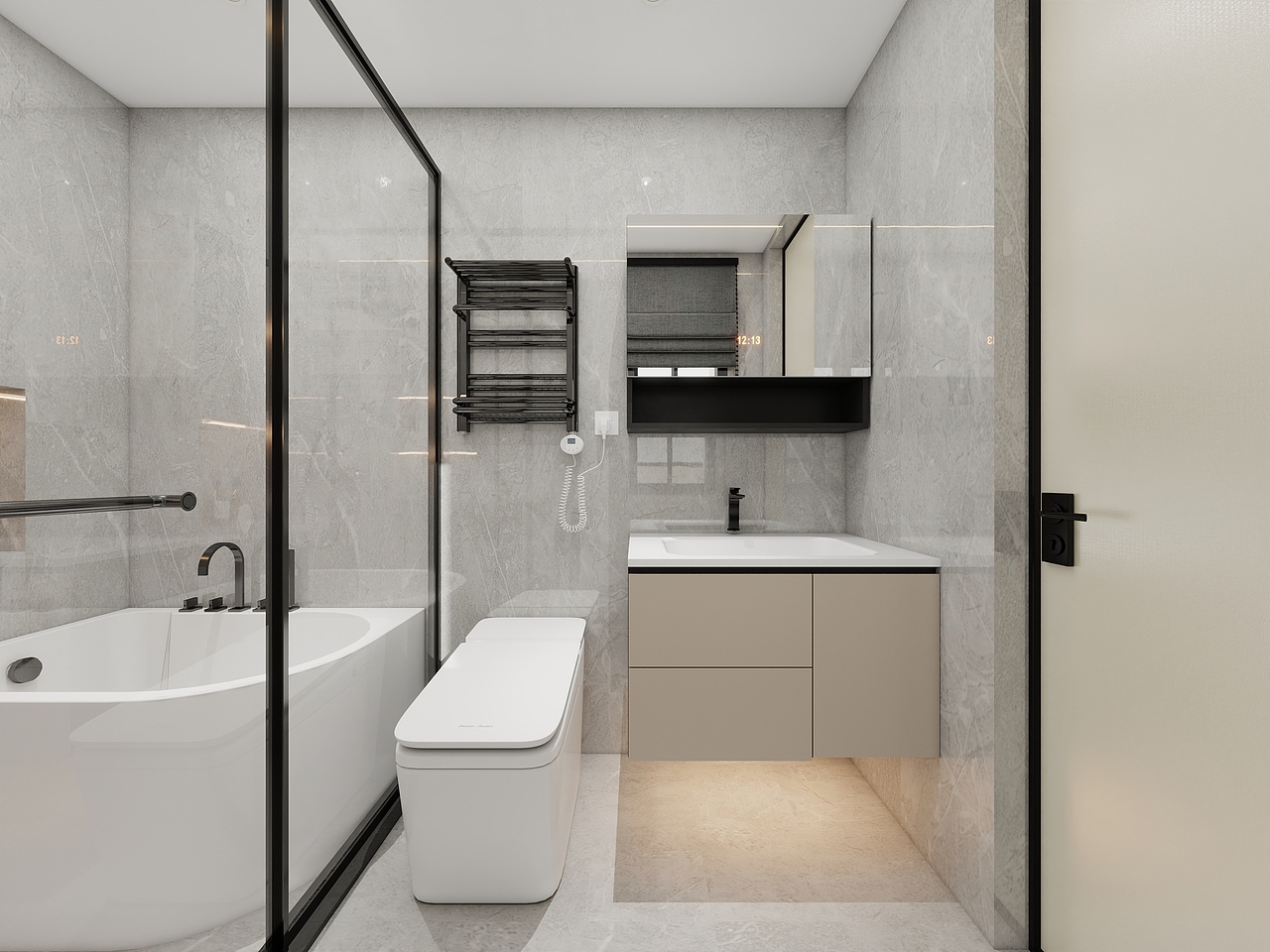 四川岳池御龙湾(214平方意式极简六居室)