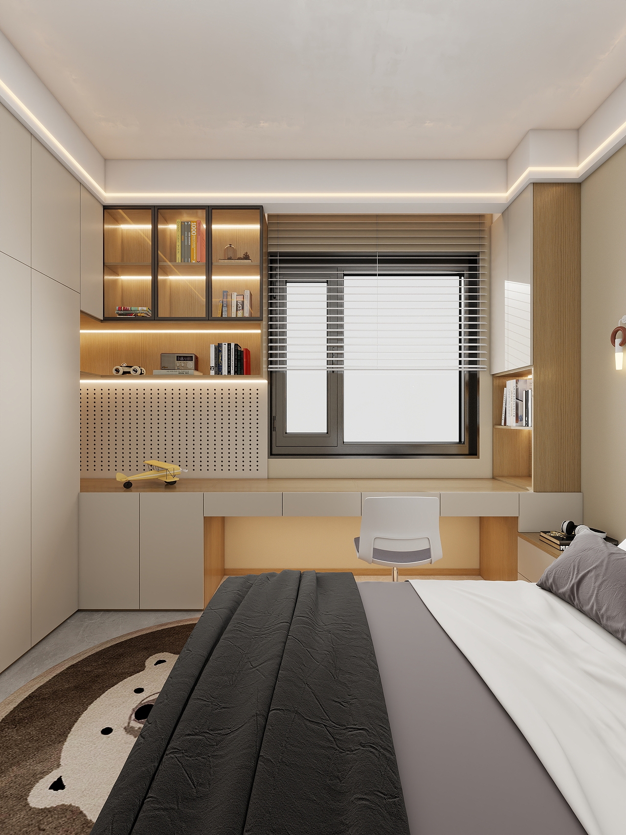 四川岳池御龙湾(214平方意式极简六居室)