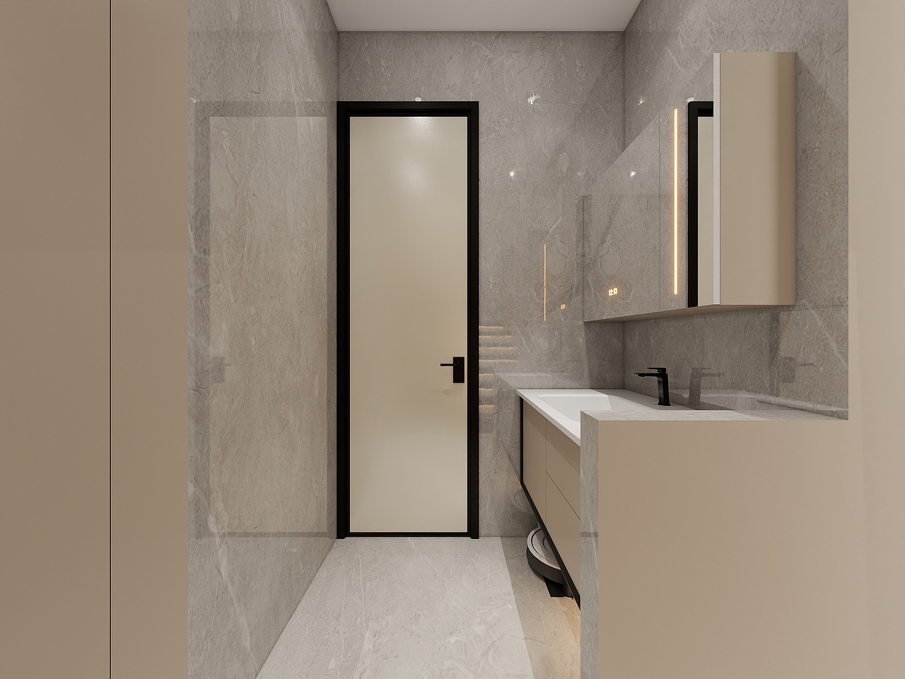 四川岳池御龙湾(214平方意式极简六居室)