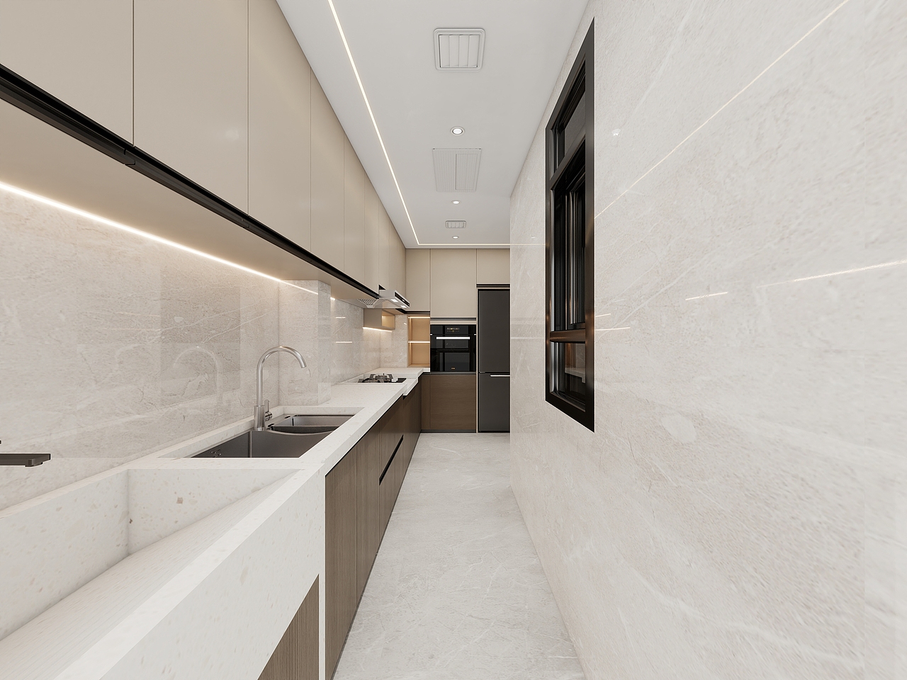 四川岳池御龙湾(214平方意式极简六居室)