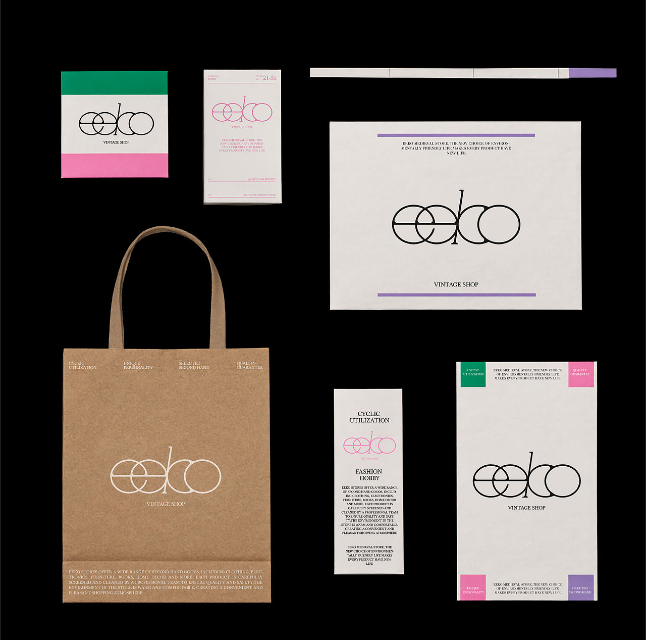 eeko中古店|品牌设计（图ZMzg0Njc3MDk2） - 品牌 - 站酷设计师小与yoo原创素材 - 站酷ZCOOL