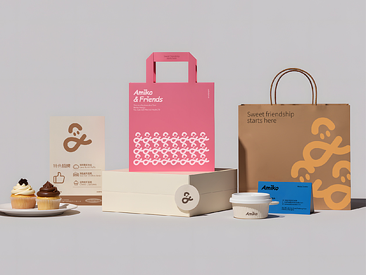 Amiko & friends | 甜品品牌設(shè)計（個人主頁-ZNzEzMDY2NTY=） - 品牌 - 站酷設(shè)計師迷幻周周原創(chuàng)素材 - 站酷ZCOOL