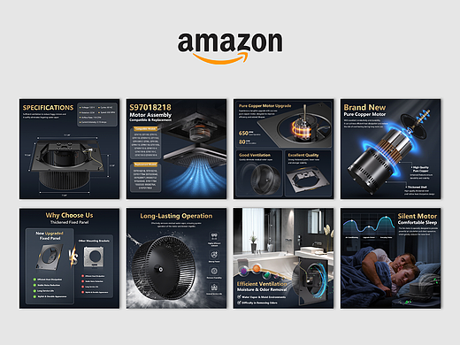 Amazon亚马逊套图 / 超静音通风风扇 