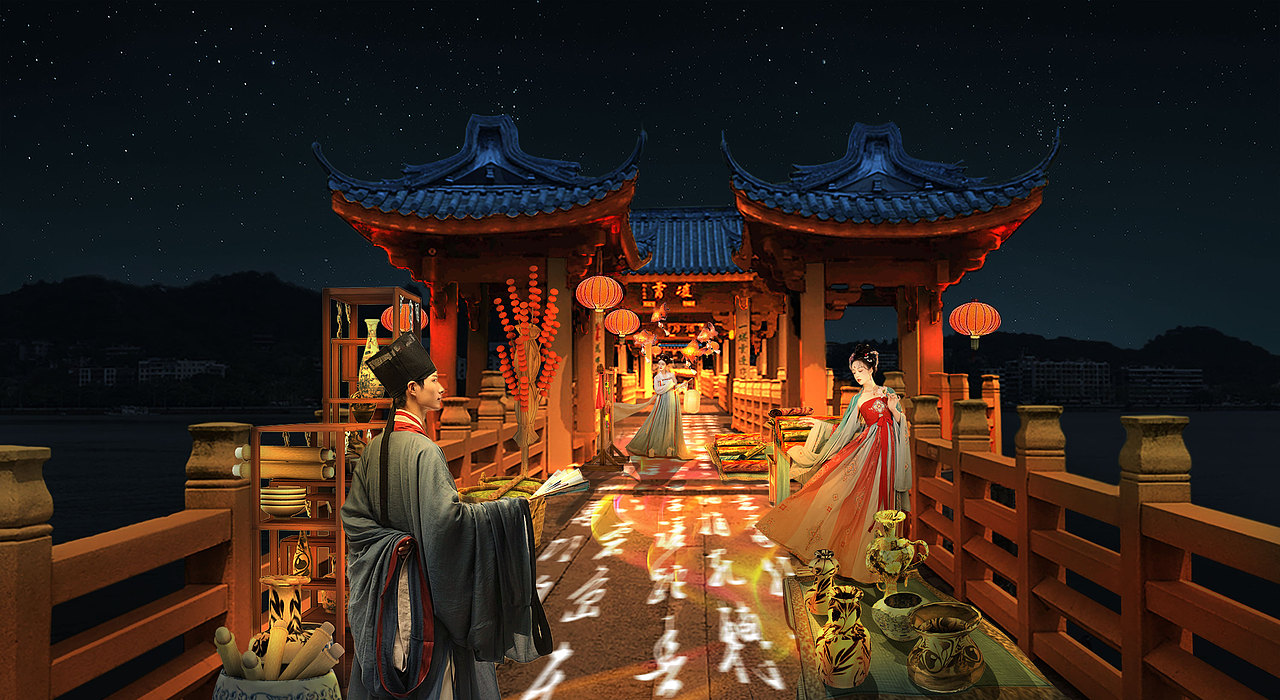 滨水夜游舞美设计1（图ZMzg0NzA3ODA0） - 舞台美术 - 站酷设计师夏柳调原创素材 - 站酷ZCOOL