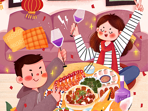 新年系列插画
