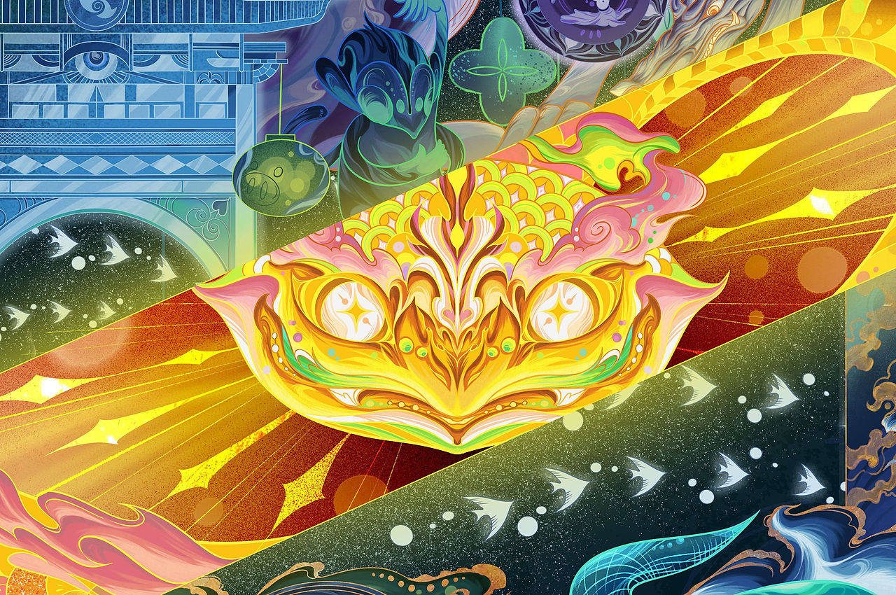 蛇年插画-金蛇狂舞焕新春（图ZMzg0NzM1NzEy） - 商业插画 - 站酷设计师德尼罗DeNiro原创素材 - 站酷ZCOOL