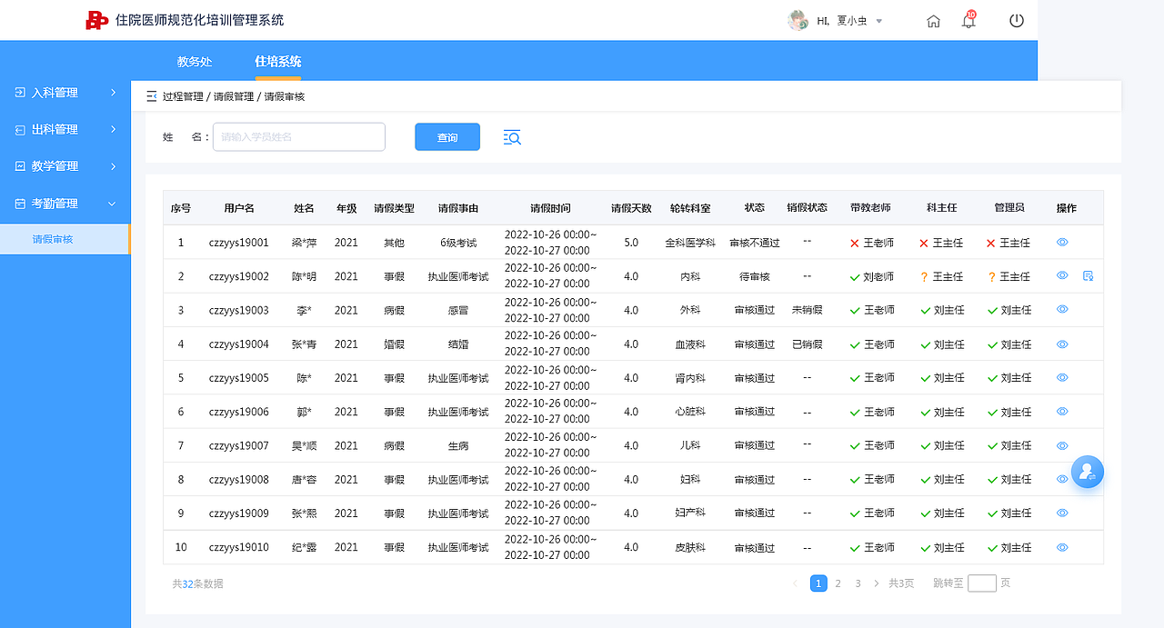 品德科技-住院医师规范化培训管理系统