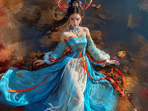 AI生成图+后期特效：梦回敦煌