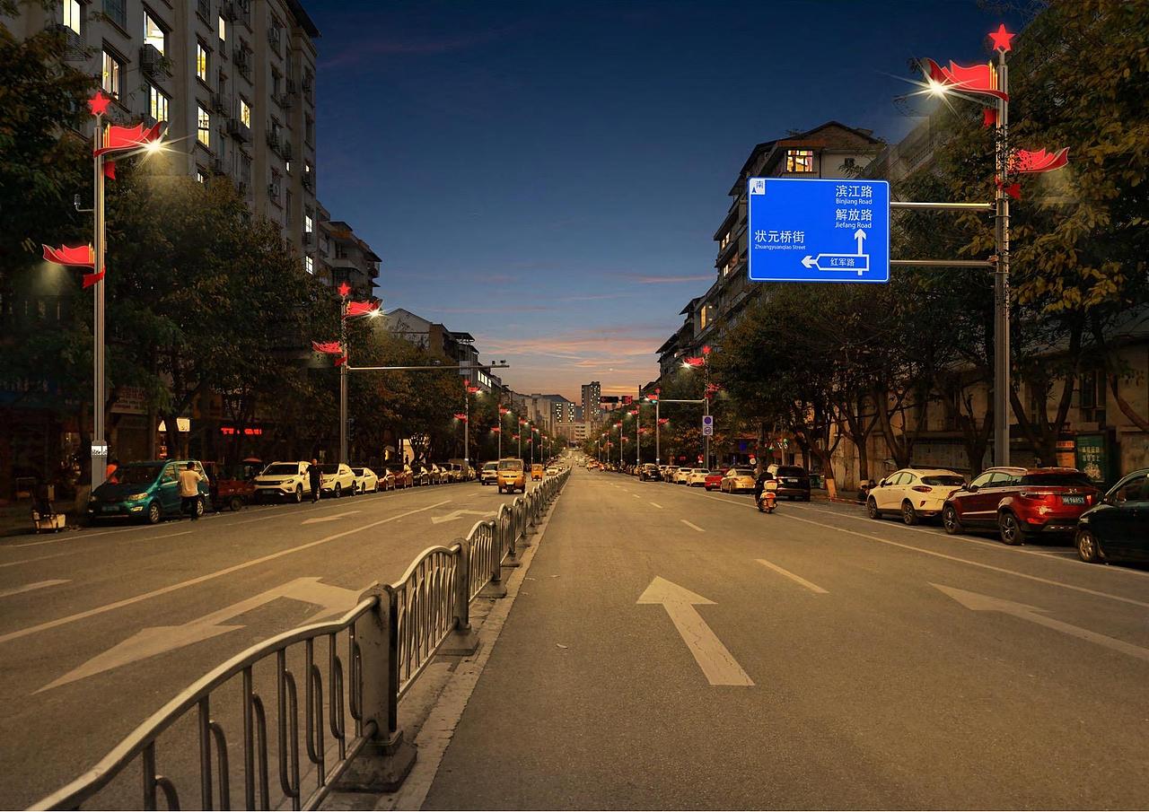 红色文化景观路灯（图ZMzg0NzU2MTAw） - 环境/建筑摄影 - 站酷设计师世博光电景观灯原创素材 - 站酷ZCOOL