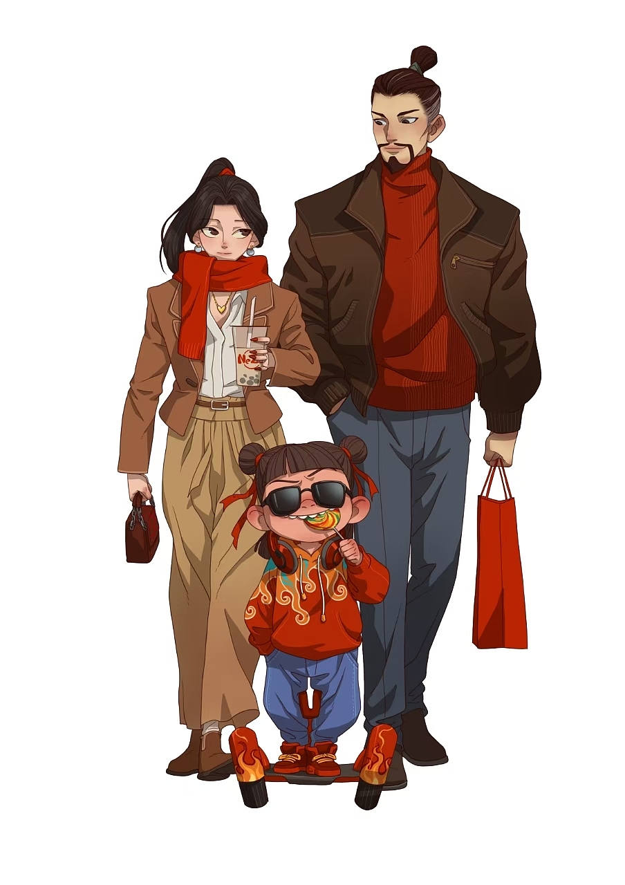 《哪吒之魔童闹海》春节出街版海报（图ZMzg0NzU2Nzg4） - 商业插画 - 站酷设计师饿狼首原创素材 - 站酷ZCOOL