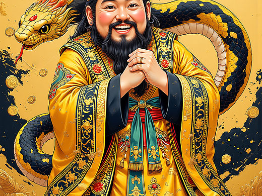 财神驾到，蛇年大吉
