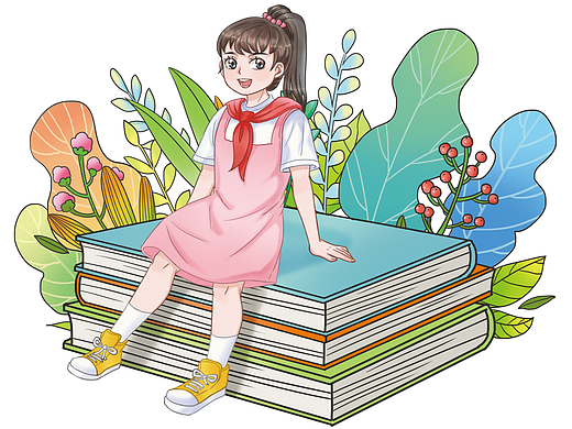 封面插图男孩女孩素材