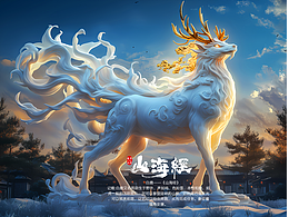 山海经十大瑞兽灯雕装置