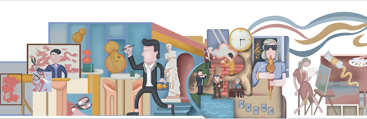 壁画设计《University for the Elderly》