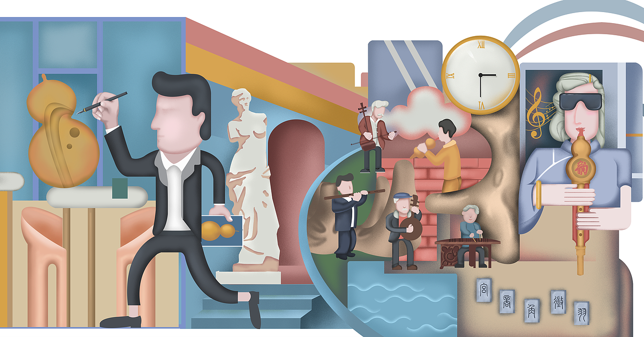 壁画设计《University for the Elderly》