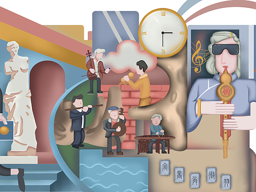 壁画设计《University for the Elderly》
