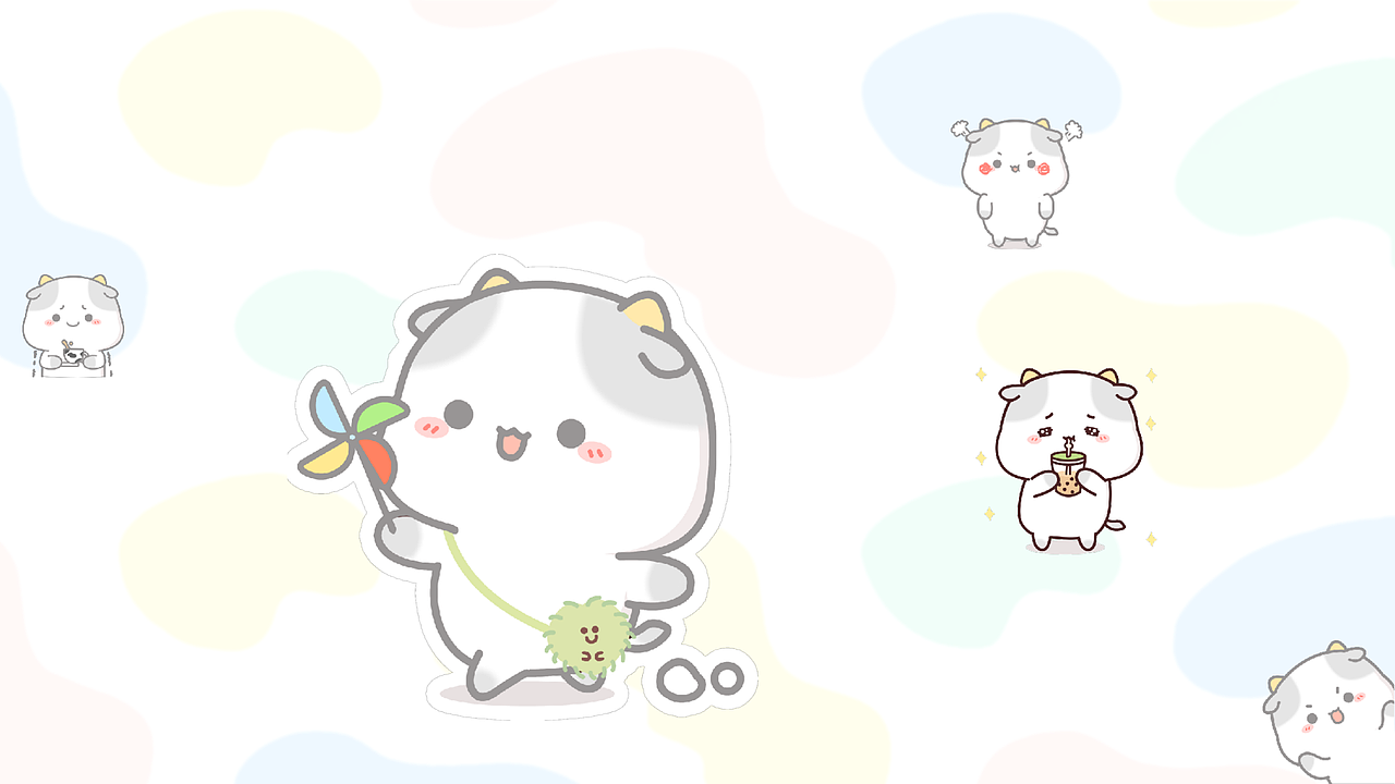 小奶牛叫甜吖，小黄牛叫憨呦，是对恩爱的牛夫妻。（图ZMzg0ODY0MDMy） - 商业插画 - 站酷设计师憨呦甜吖原创素材 - 站酷ZCOOL