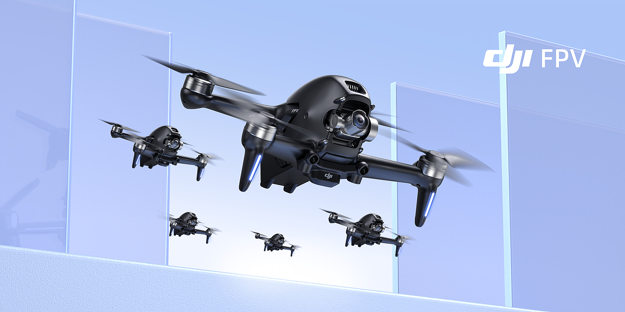 大疆DJI FPV无人机渲染