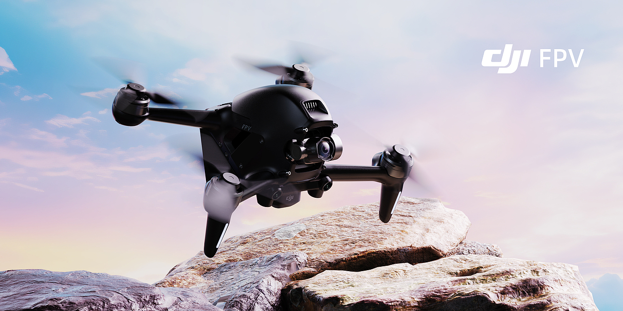 大疆DJI FPV无人机渲染