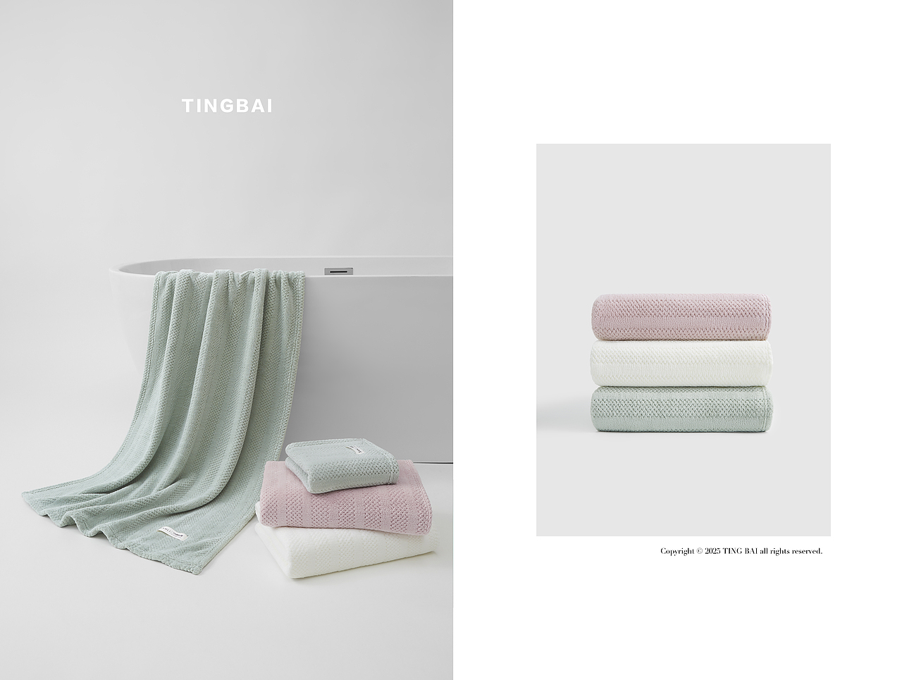 毛巾、浴巾、浴袍拍摄|三利SANLI×听白