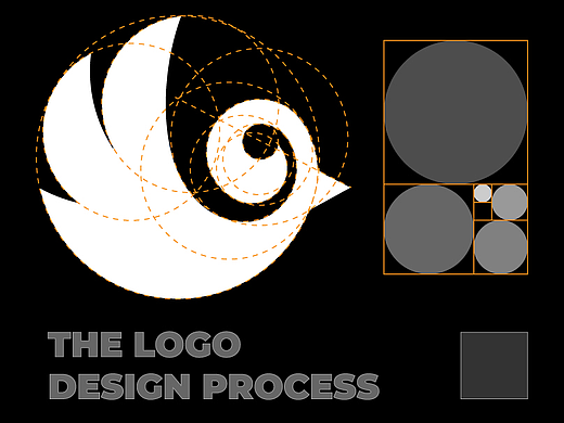Logo Design Process: Bird Logo with Golden Ratio