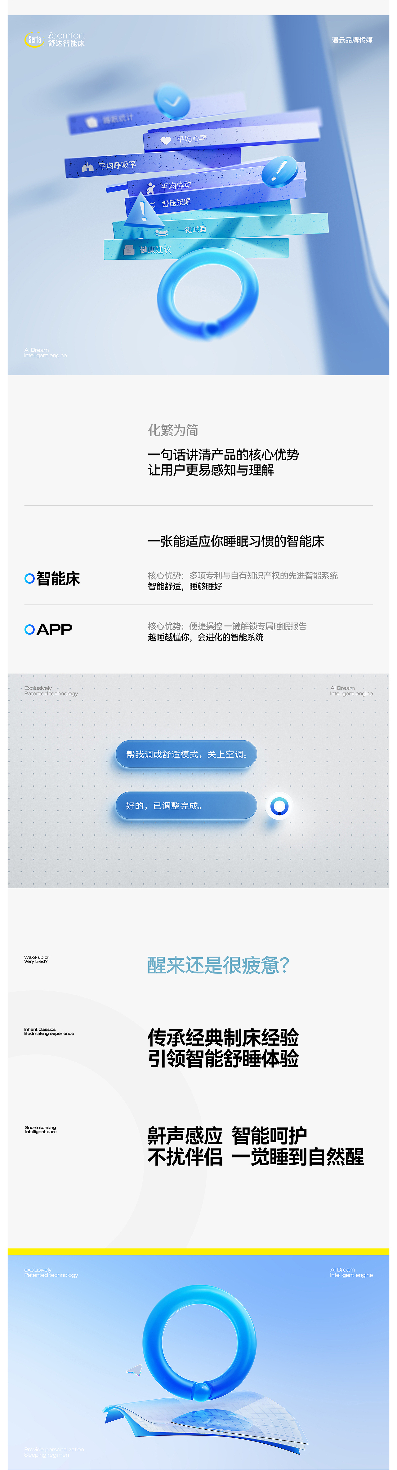 舒达iComfort智能床 【潜云品牌传媒】(图ZMzg0ODk5Mjg4) - 电商 - 站酷设计师潜云品牌咨询原创素材 - 站酷ZCOOL