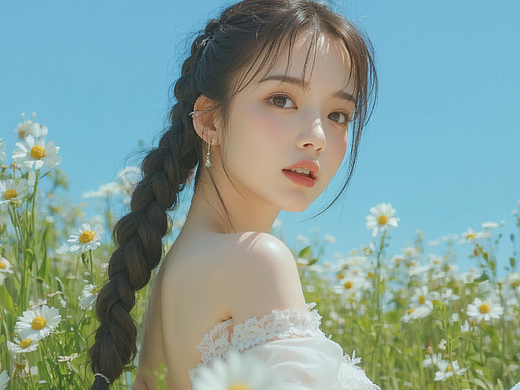 小雏菊的夏天-AI摄影人像