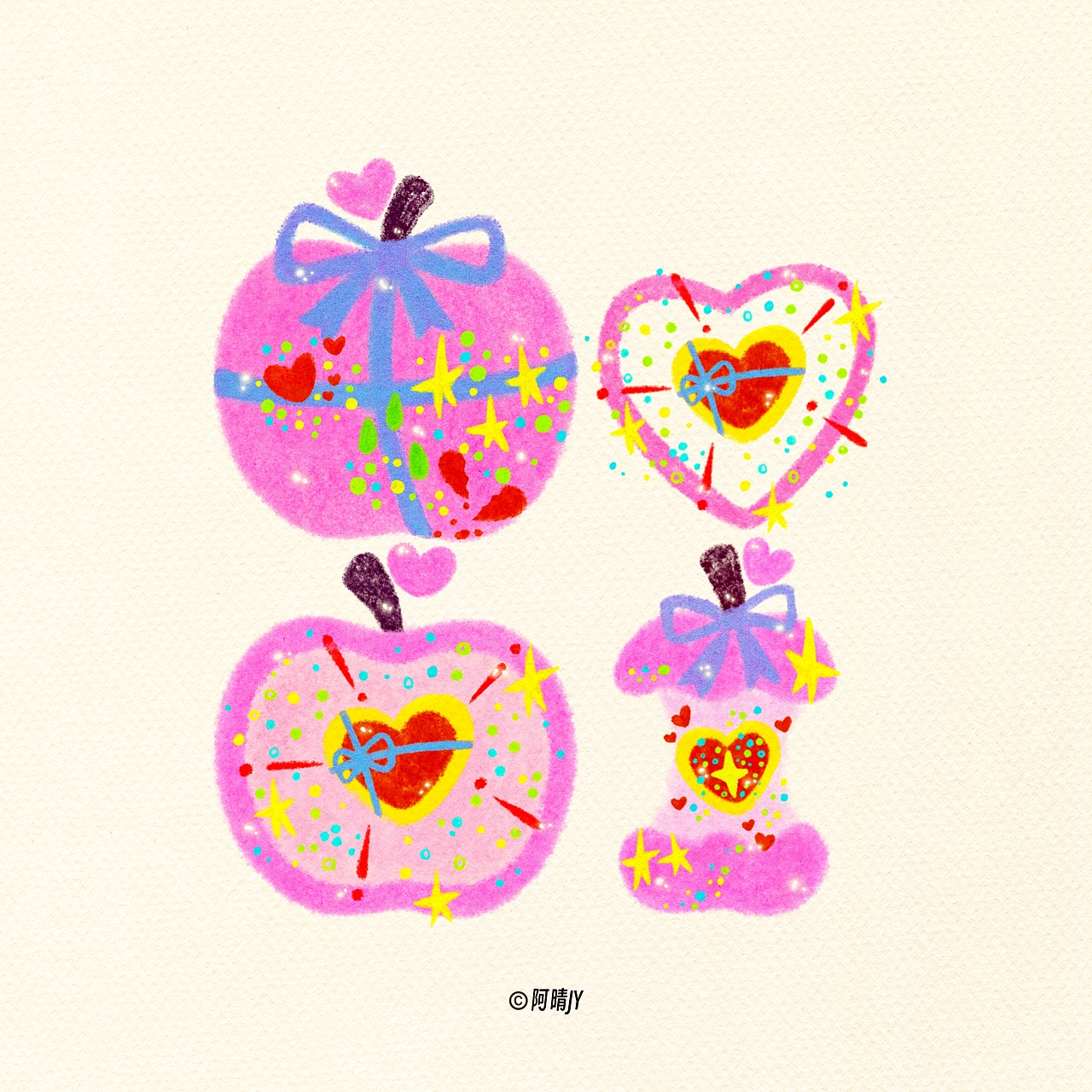 2024苹果插画合集（图ZMzg0OTI1NDI4） - 商业插画 - 站酷设计师阿晴AQING原创素材 - 站酷ZCOOL