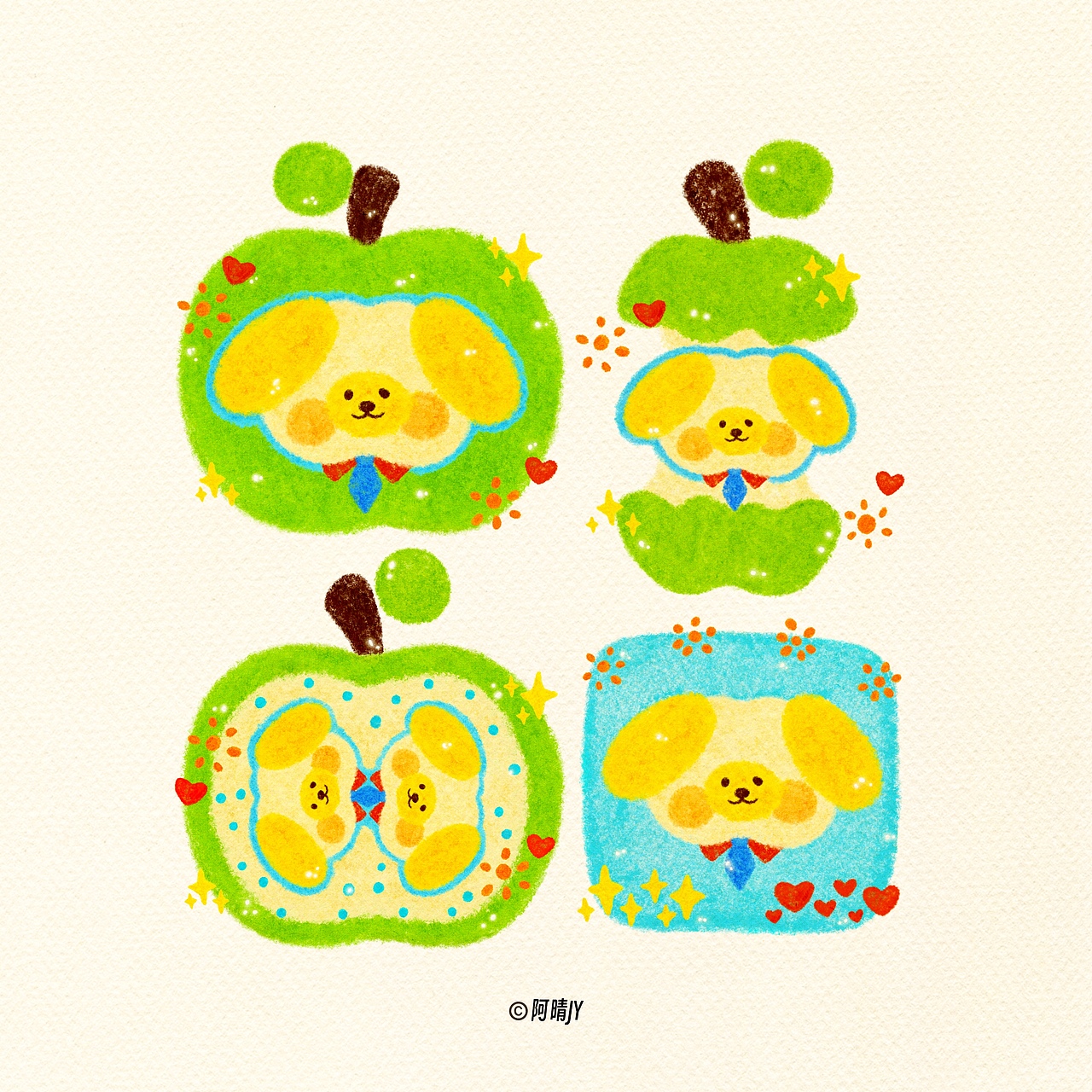 2024苹果插画合集（图ZMzg0OTI1NDIw） - 商业插画 - 站酷设计师阿晴AQING原创素材 - 站酷ZCOOL
