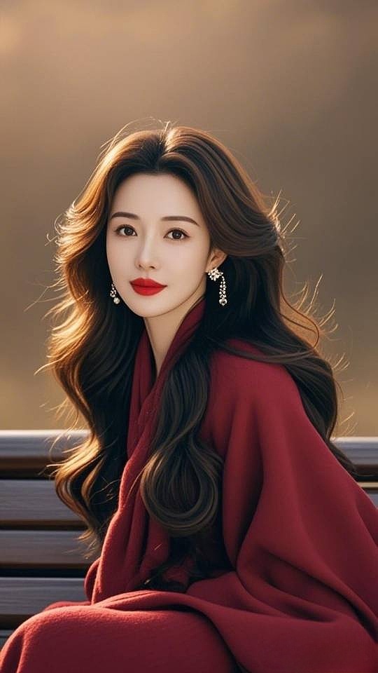 秋天美景美女相片制作