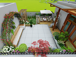 蘇州屋頂小花園方案設(shè)計(jì)效果圖草圖