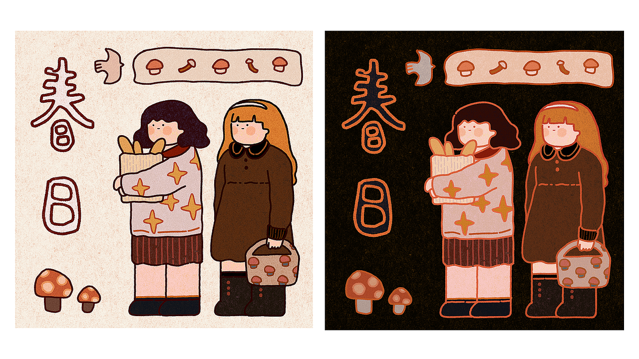 可爱治愈系列插画 | 1月合集